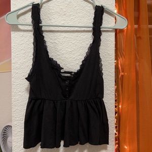 black urban outfitters lacy tank top